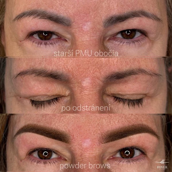 powder brows premena