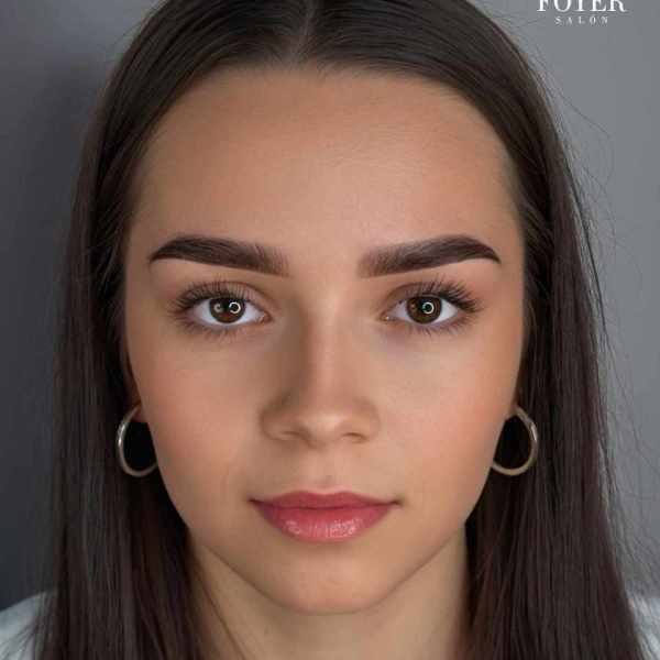 powder brows permanentný makeup pred po