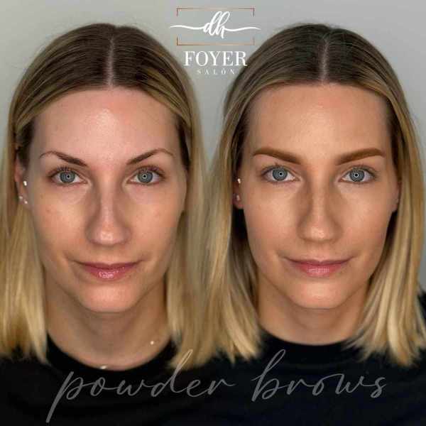 powder brows permanentný makeup pred po