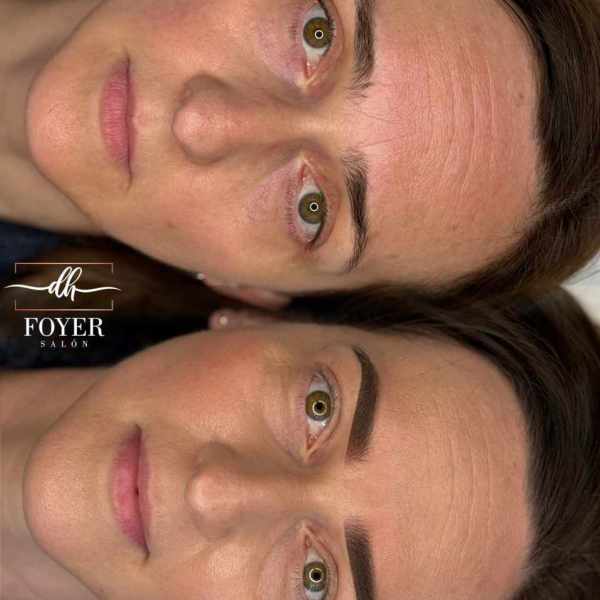 powder brows permanentný makeup pred po