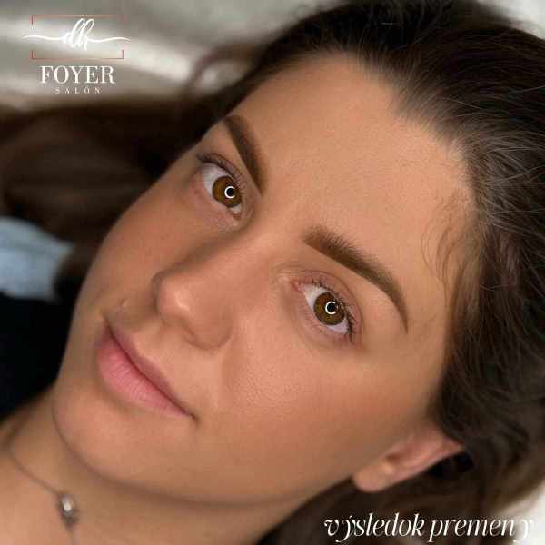 powder brows po odstránení laserom